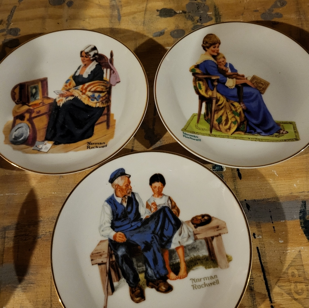 Vintage Plates Norman Rockwell